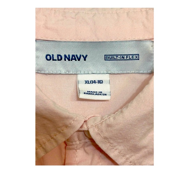 Old Navy Built-In Flex Everyday Long Sleeve Button Down Shirt Teen Size 14/16 - Picture 5 of 5